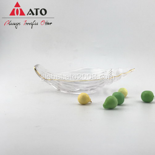 Pattern Conch-shaped Glass Plate Starfish Seashell Glass Plates Dish Supplier